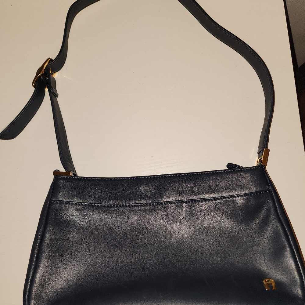 Aigner Navy colored leather purse